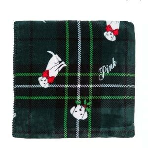 Pink Victoria Secret Cozy Plush Christmas Dog Blanket